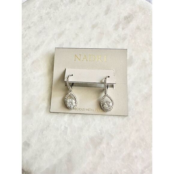 CHIARA PEARL DROP EARRINGS – NADRI Beautiful delicate Nadri cubic zirconia dangle earrings ￼
